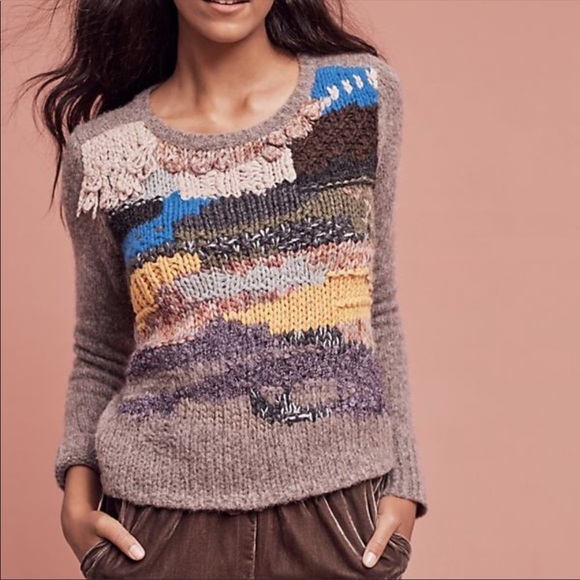 Anthropologie Sweaters - Hand Knit by Dollie Collage Sweater